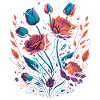 Neon Roses Flowers Bouquet