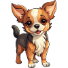Cute Chihuahua Puppy Cartoon