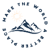 Mountain motif with slogan