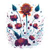 Roses Vaporwave Bouquet