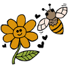 Bee And Flower Love