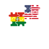 Bolivie USA Drapeau bolivien