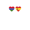Gambia Spagna Heartbeat Flag Gambiano spagnolo