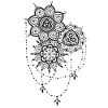 Celtic Henna Mandala Tattoo, black