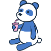 blue panda bear milkshake