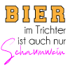 Bier im Trichter