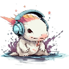 Bizi the audiophile axolotl