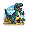 Der Trex Dino ist Unterwegs