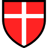 Blason croix blanche sur fond rouge