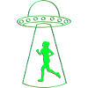 Ufo und Joggerin