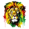 Leone Giamaica Colori Reggae Rasta Rastafarian Animale