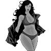 Bikini Girl B/W