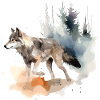 Wolf Wolf Head Scratch Marks Claws Wild Forest Hunter