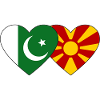 Pakistan Macedonia Flag Heart