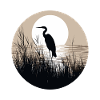 Heron in reeds