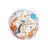 Astronaut Basketball Outerspace Basketballspieler