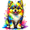 Pomeranian Puppy – Rainbow