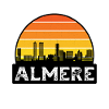 Almere Niederlande Flagge Skyline Reisesouvenir