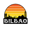 Bilbao Spanien Flagge Skyline Reisesouvenir
