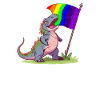 Drôle de dinosaure LGBT Community Pride Lesbienne Gay