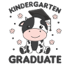 Kids Kindergarten graduate Cow Graduation