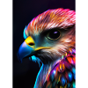 Buntes Vogelgesicht