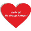 Herz, rot, Spruch