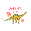 Jurassic Park Brachiosaurus giallo e blu