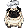 Cooking Pug, Creative Dog Design