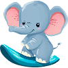 Surfer Elephant, Conception animale aventureuse