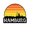 Hamburg Deutschland Flagge Skyline Reisesouvenir