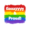Gay and proud, lgbtq pride