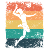 Volleyball Player Retro Beach Volleyball