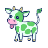 green cow