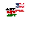 Kenya USA Flag Américain Kenyan