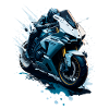 Sport motorcycle illustration