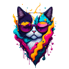 Cute abstract cat