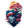 Beautiful bonsai tree scenery