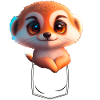 Playful meerkat in breast pocket