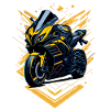 Sport motorcycle illustration