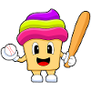 Cupcake Baseball Baseballschläger
