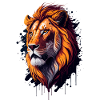 Abstract illustration of lion