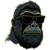 Gorilla mit Sonnebrille