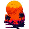 Sunset in the desert