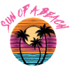 Sun Of A Beach Kunst | Retro-Sommer-Sonnenuntergangsdesign