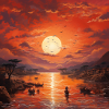 Magic Sunset Landscape