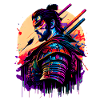 Illustration Samurai Krieger Japan