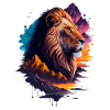 Abstract illustration of lion