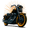 Classic motorcycle illustration