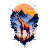 Belle girafe abstraite